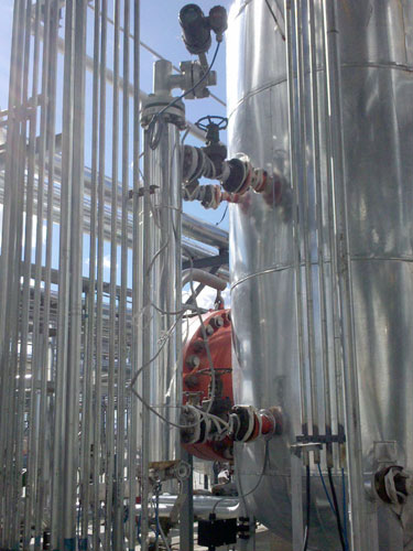 電動浮筒液位變送器應用在新疆吉木乃廣匯天液